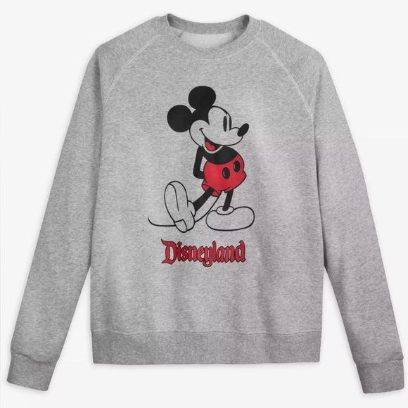 Walt Disney Standing Mickey Vintage Look Crew Neck Sweatshirt Gray Siz… - Picture 1 of 6